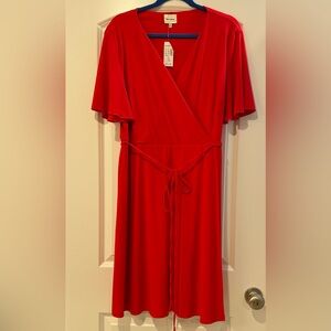 Ashley Graham Red Wrap Dress